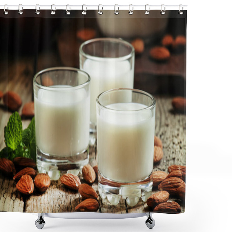 Personality  Almond Milk In Small Glasses  Shower Curtains