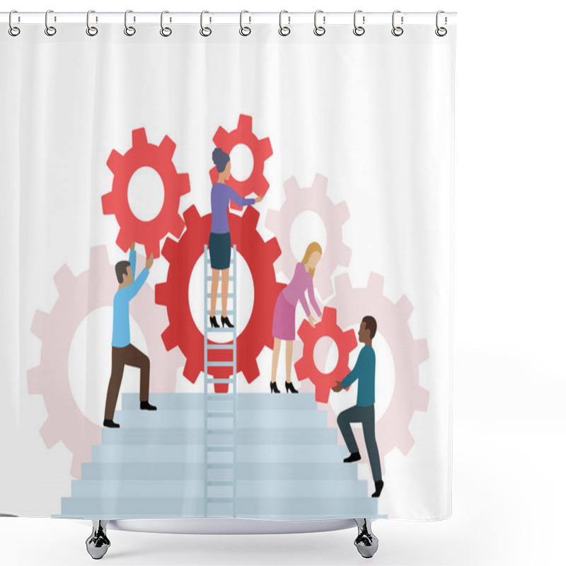 Personality  Support Management Conceptual Illustration Shower Curtains