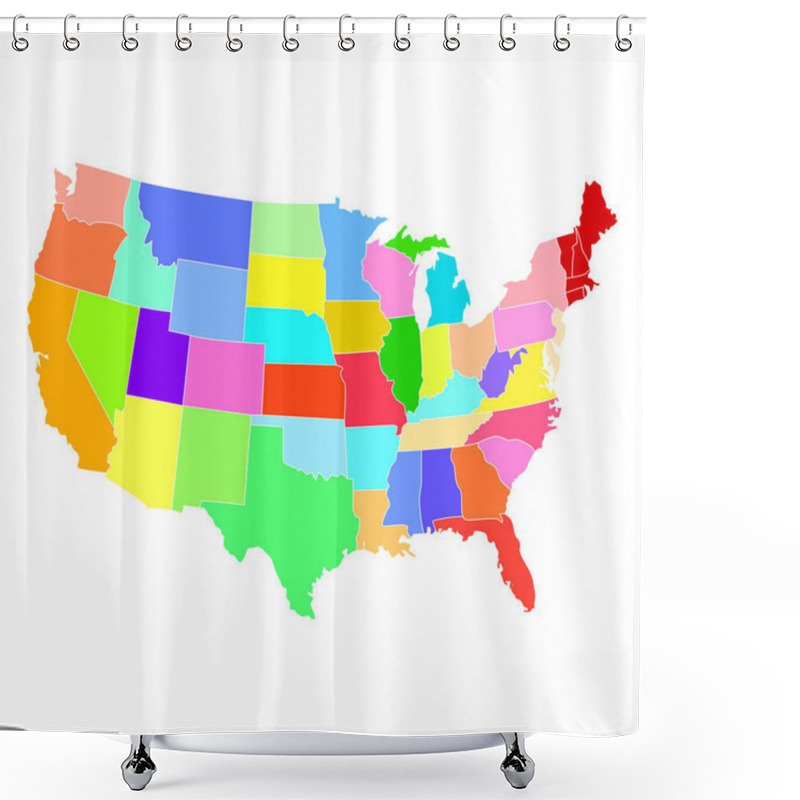 Personality  Abstract Country Map Shower Curtains