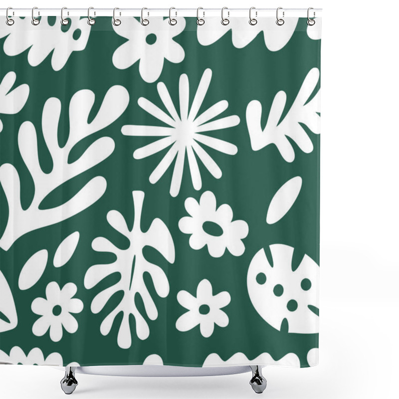 Personality  Tremdy Pattern  Background With Abstract Floral And Leaf Patterns Shower Curtains