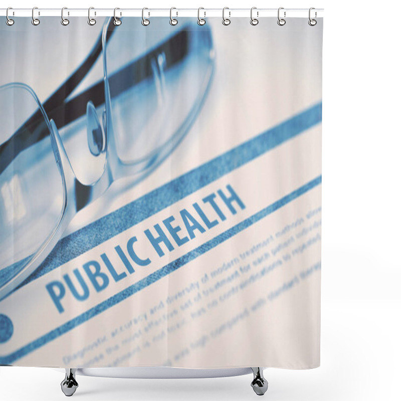 Personality  Diagnosis - Public Health. Medical Concept. 3D Illustration. Shower Curtains