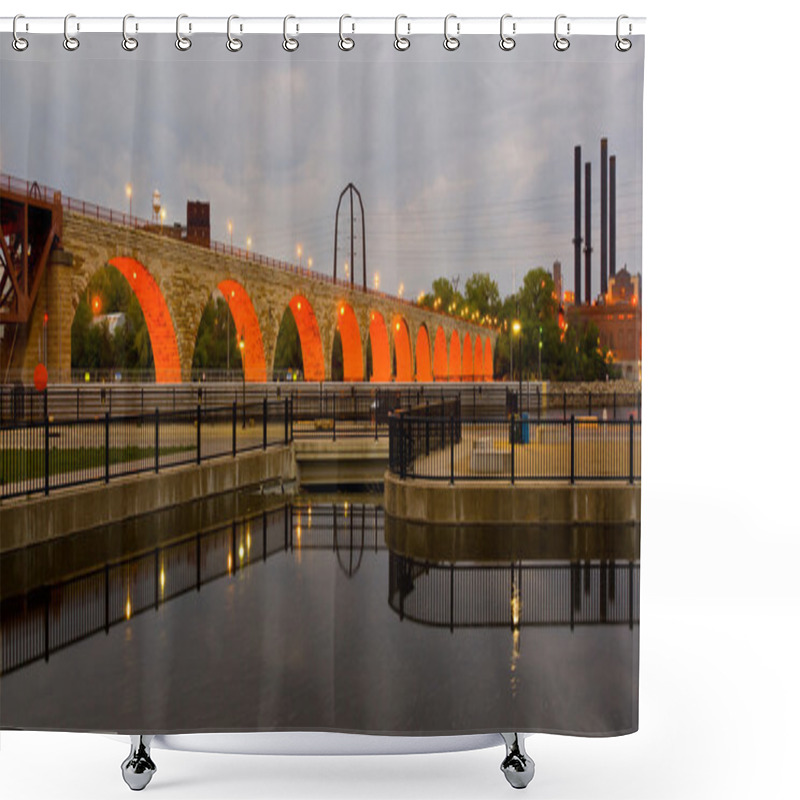 Personality  Stone Arch Bridge Shower Curtains