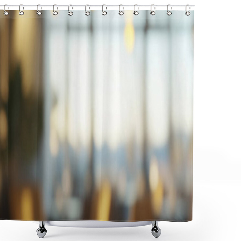 Personality  A Cozy Caffe Setting With Warm, Blurred Lights Creating An Inviting Atmosphere. Shower Curtains