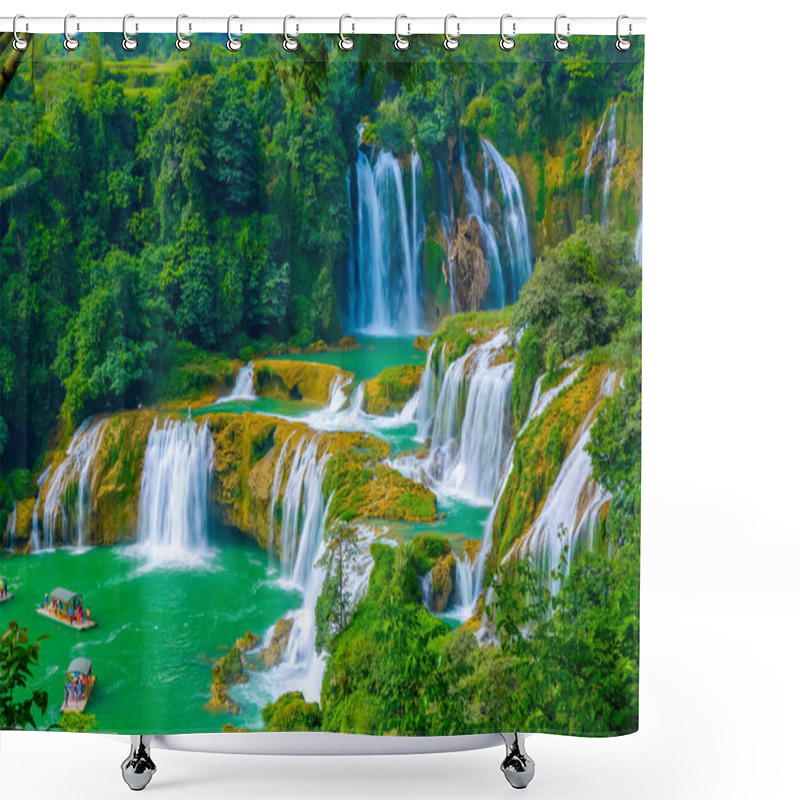 Personality  Landscape With Waterfall In China, Asia Shower Curtains