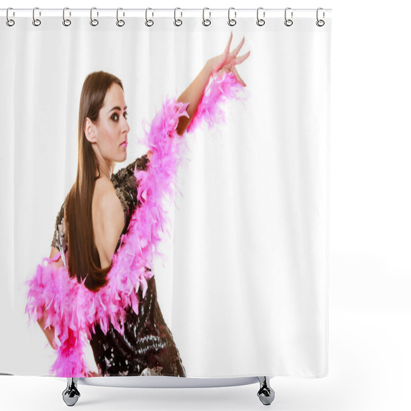 Personality  Elegant Woman Dancing Shower Curtains