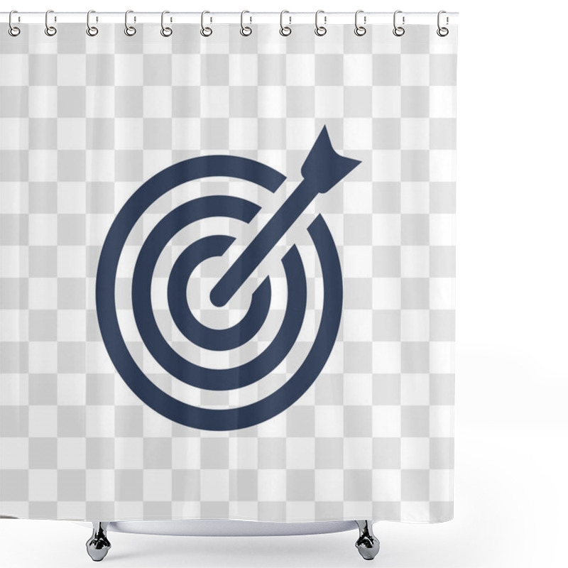 Personality  Bullseye With Target Symbol Icon. Trendy Bullseye With Target Symbol Logo Concept On Transparent Background From Productivity Collection Shower Curtains