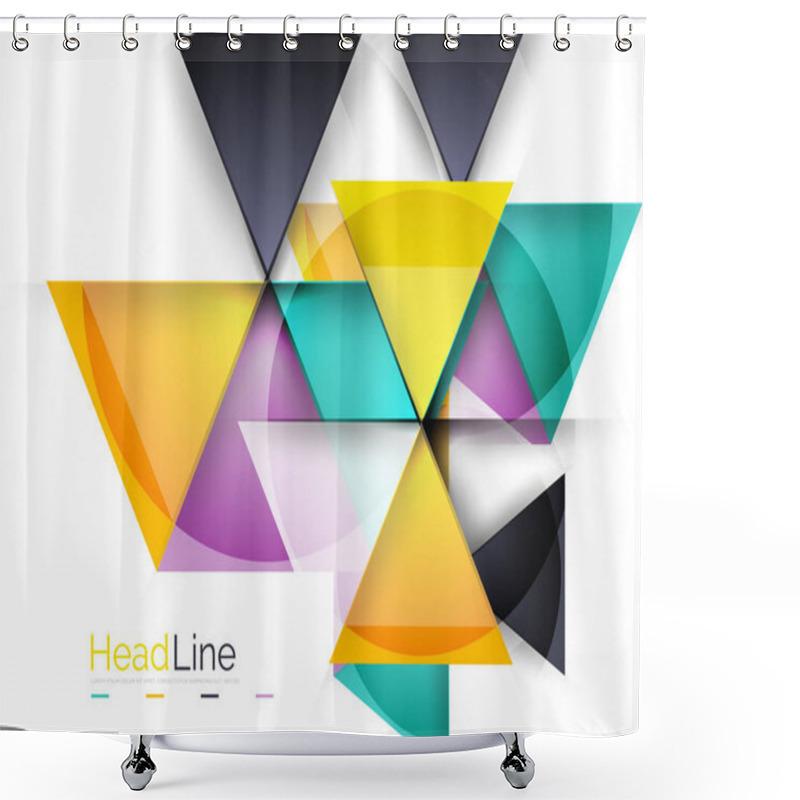 Personality  Triangle Abstract Background Shower Curtains