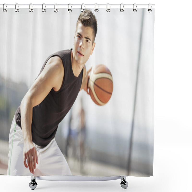 Personality  Basketball Player Shower Curtains