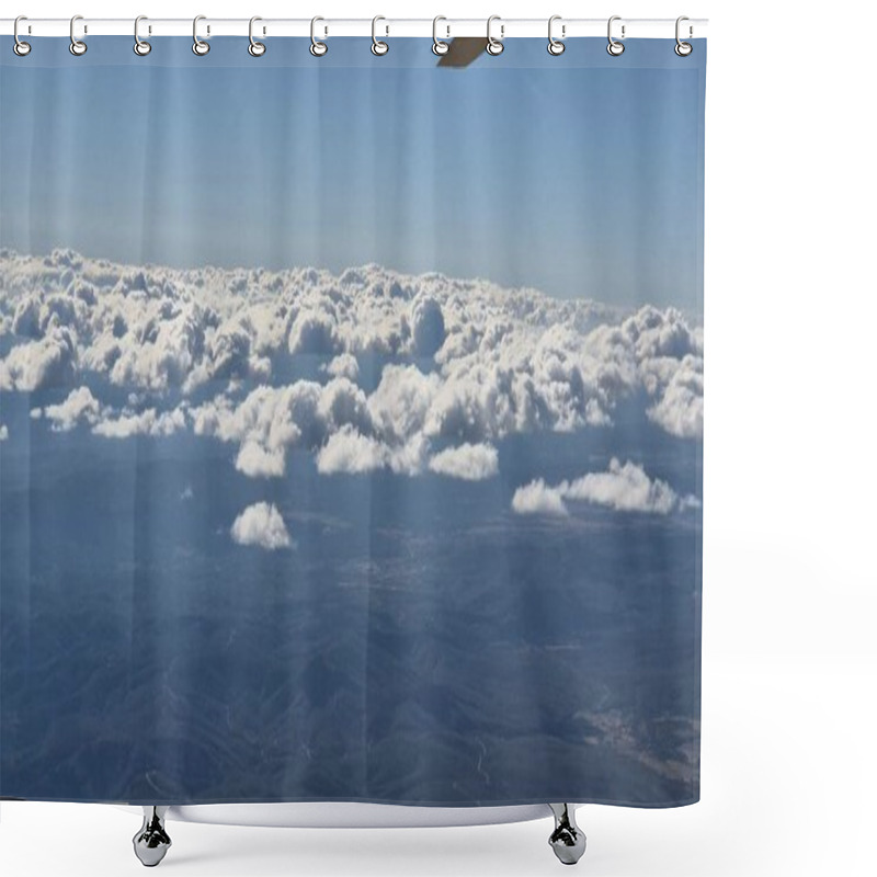 Personality  Mountains And Rivers Of Spain As They Are Seen From The Airplane Shower Curtains