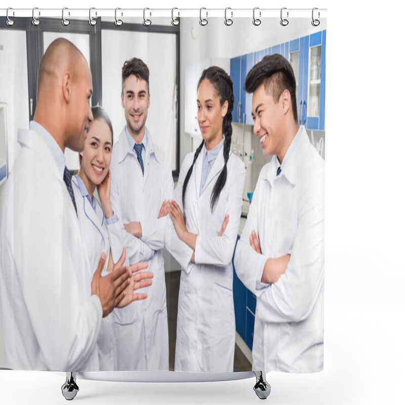 Personality  Young Doctors Discussing Work  Shower Curtains