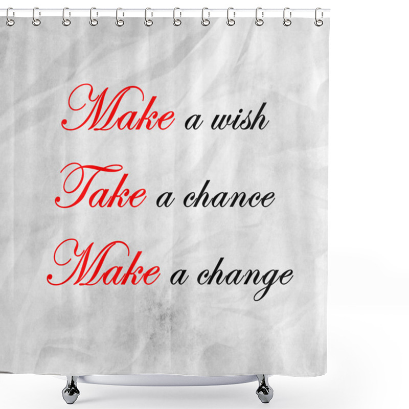 Personality  Inspirational Motivating Quote On Old Paper Background Shower Curtains