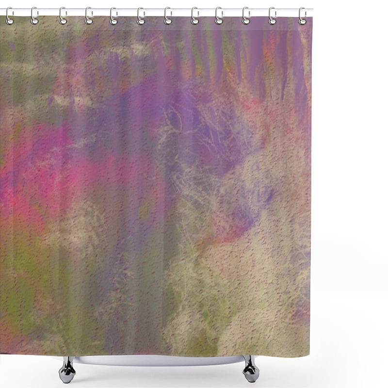 Personality  Abstract Grunge Background With Oil Paints Stains Rough Pattern Shower Curtains