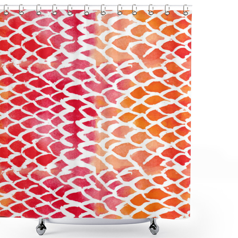 Personality  Seamless Pattern Fish Scales. Shower Curtains