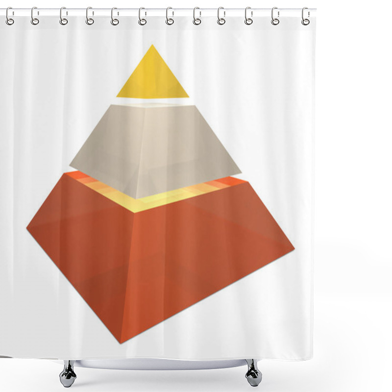 Personality  3D Pyramid Chart Shower Curtains