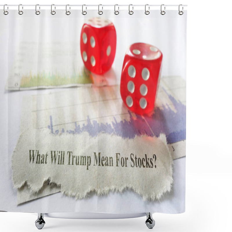 Personality  Trump Stock Market News Shower Curtains