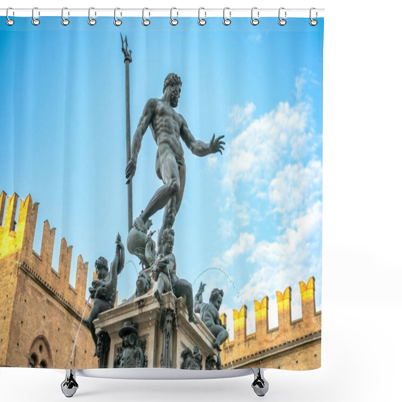 Personality  Image Of Neptune Plaza Square In Bologna, Emilia-Romagna, Italy Shower Curtains