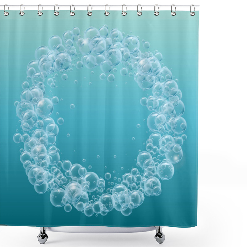 Personality  Transparent Soap Or Water Bubbles Background Shower Curtains