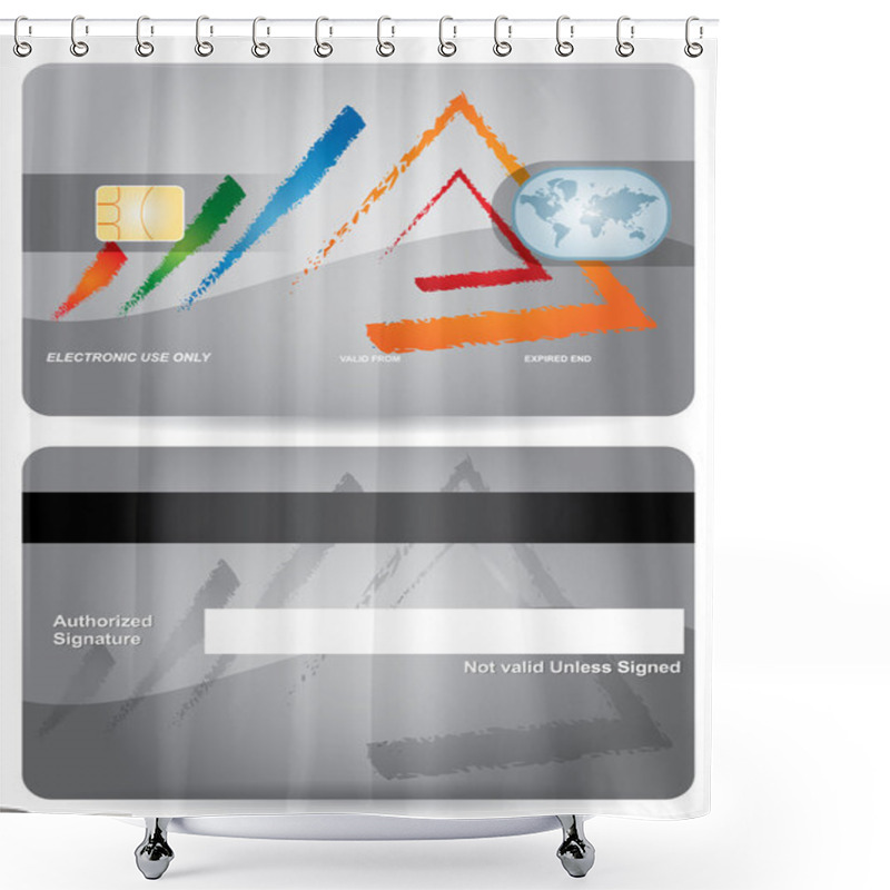 Personality  Bank Card Shower Curtains