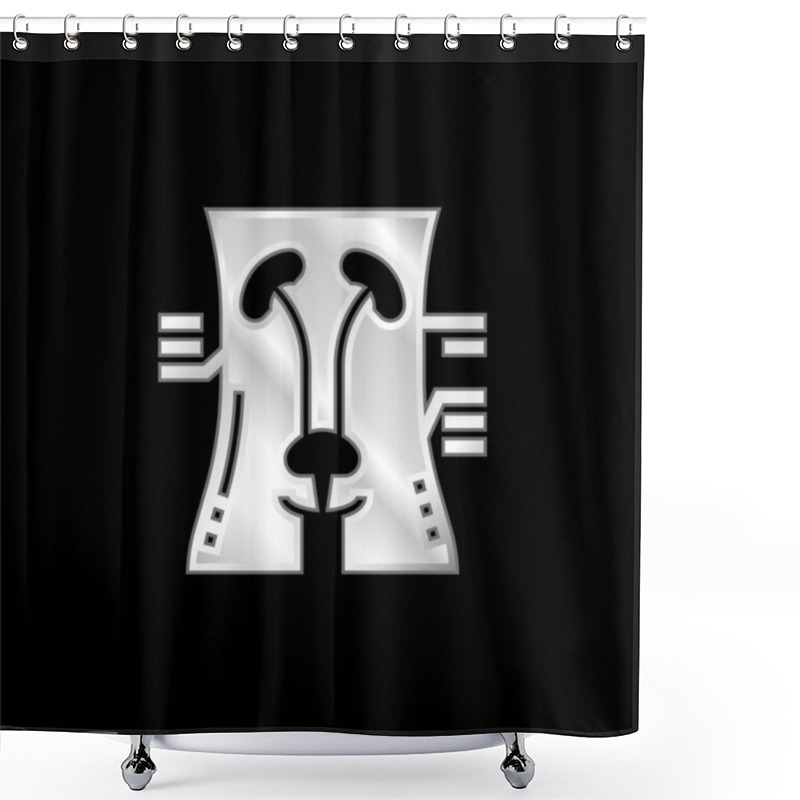 Personality  Blood Silver Plated Metallic Icon Shower Curtains