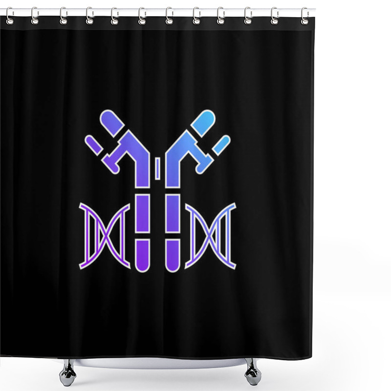 Personality  Antibodies Blue Gradient Vector Icon Shower Curtains