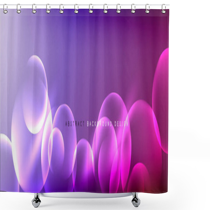 Personality  Vector Abstract Background Liquid Bubble Circles On Fluid Gradient With Shadows And Light Effects. Shiny Design Templates For Text Shower Curtains