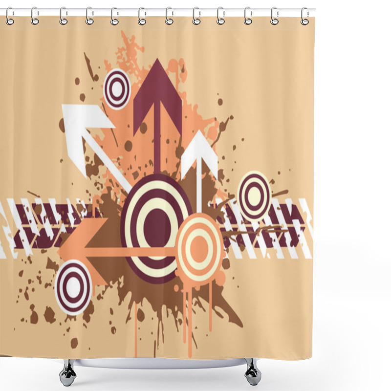 Personality  Grunge Arrow Background Shower Curtains