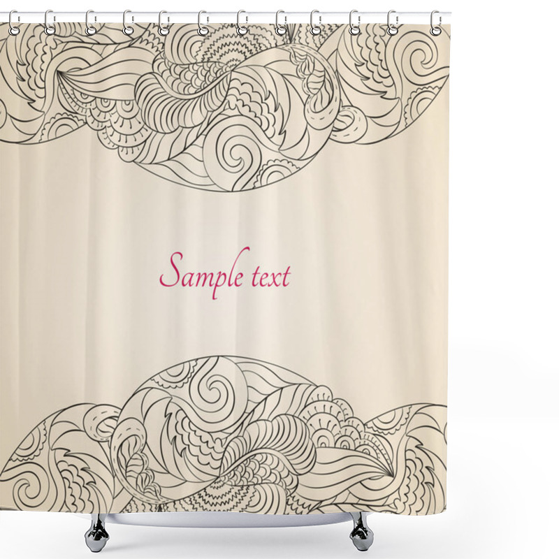 Personality  Floral Design Templates Elements Shower Curtains