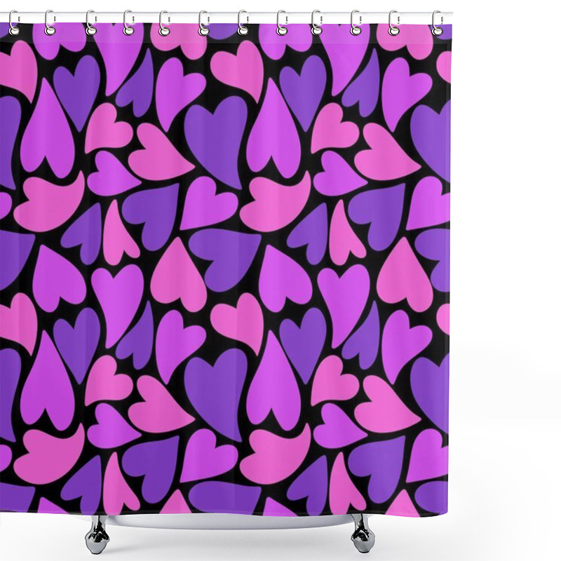 Personality  Valentines Hearts Seamless Cartoon Pattern For Wrapping Paper And Kids Clothes Print And Fabrics And Accessories And Linens And Textiles. High Quality Illustration Shower Curtains