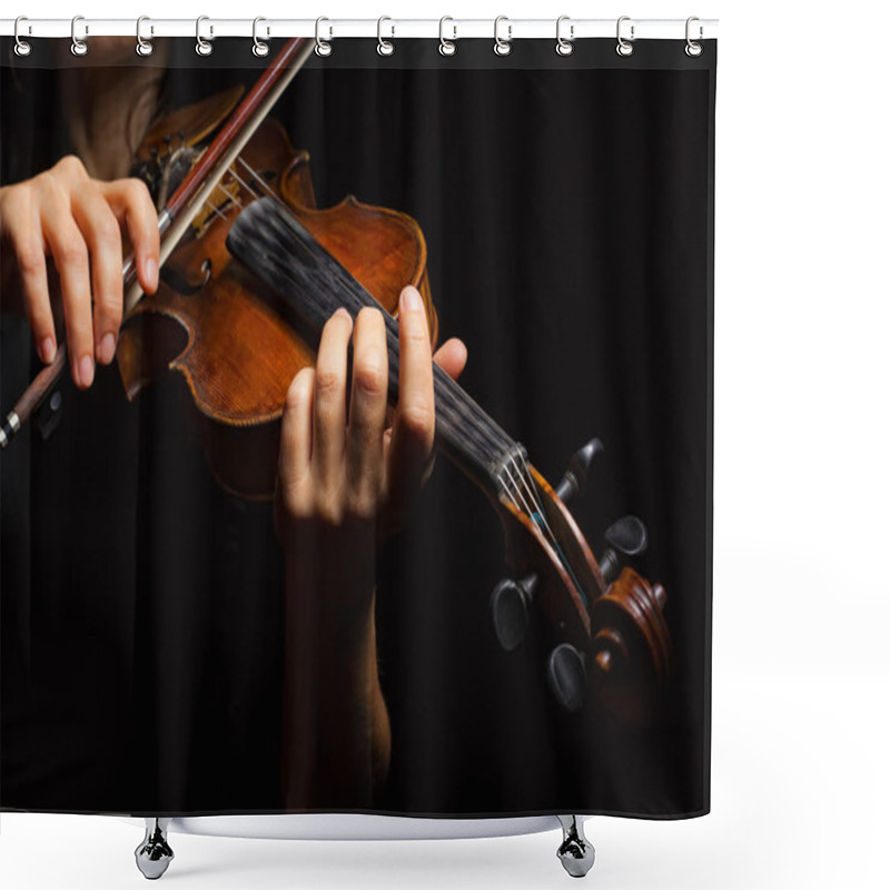 Personality  Cellist Playing Classical Music Shower Curtains