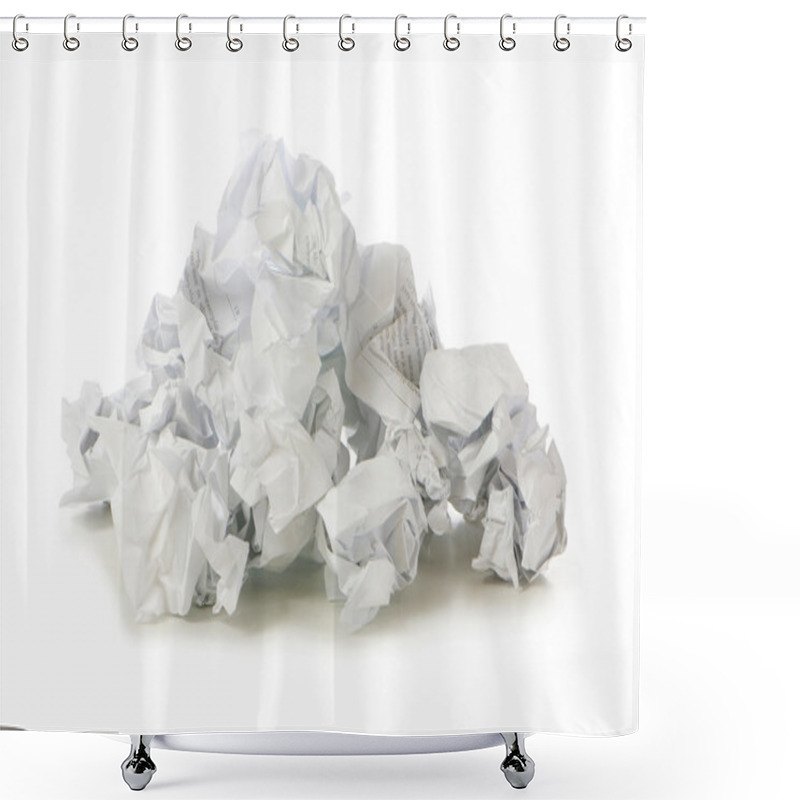 Personality  Recycling Concept With Lots Of Waster Paper Shower Curtains