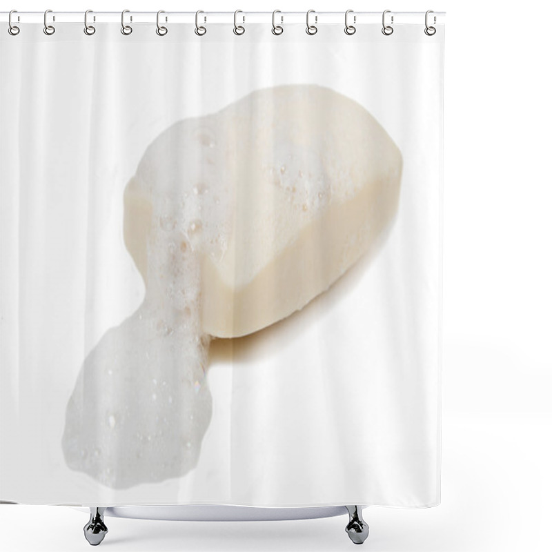 Personality  White Soap Bubble Of Isolation On A White Background Shower Curtains