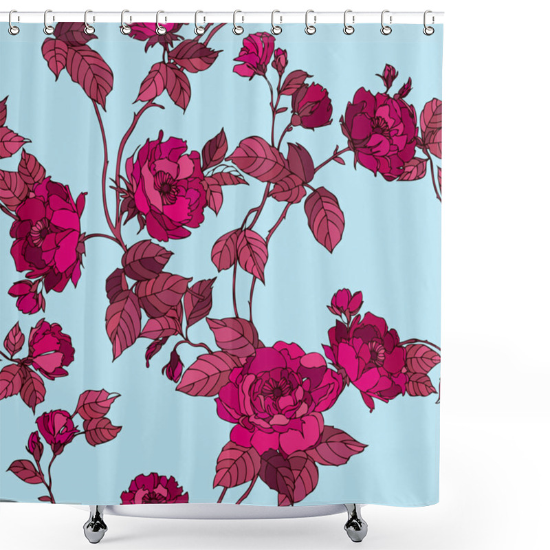 Personality  Spring Garden Flowers Pattern Shower Curtains