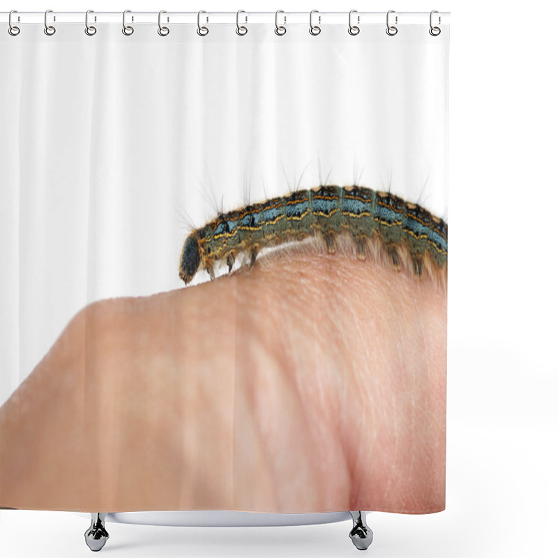 Personality  Caterpillar On Hand Shower Curtains