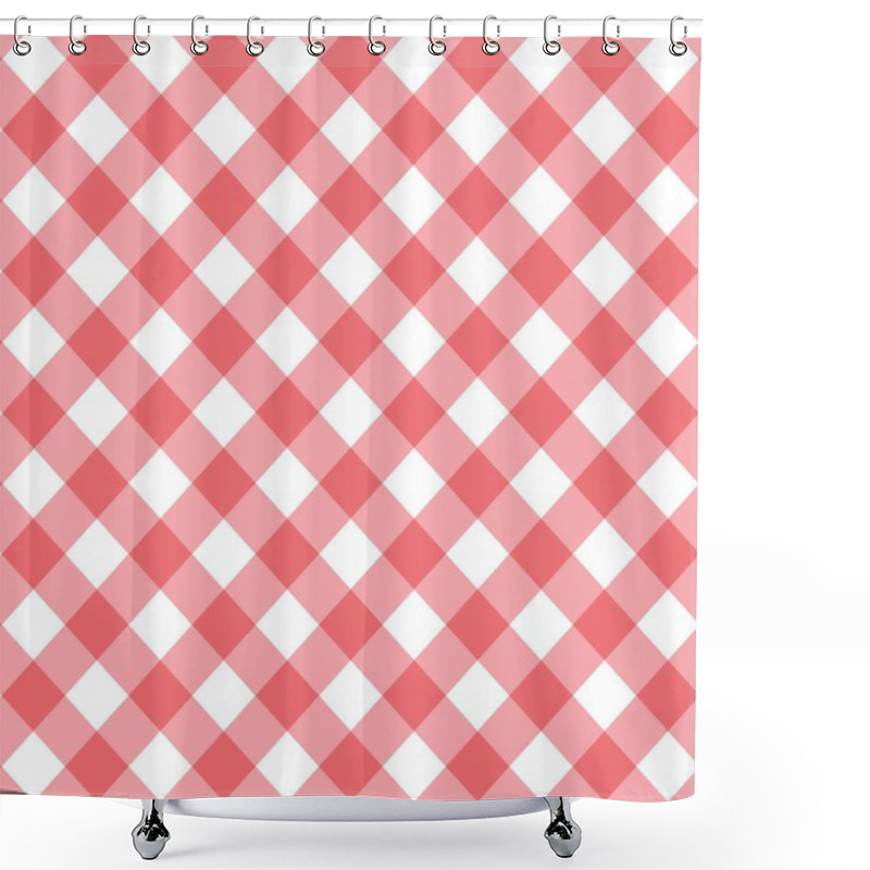 Personality  Gingham Seamless Pattern Shower Curtains