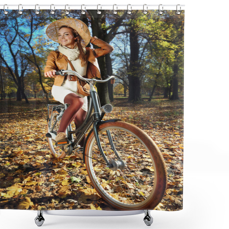 Personality  Fall Bike Trip Shower Curtains