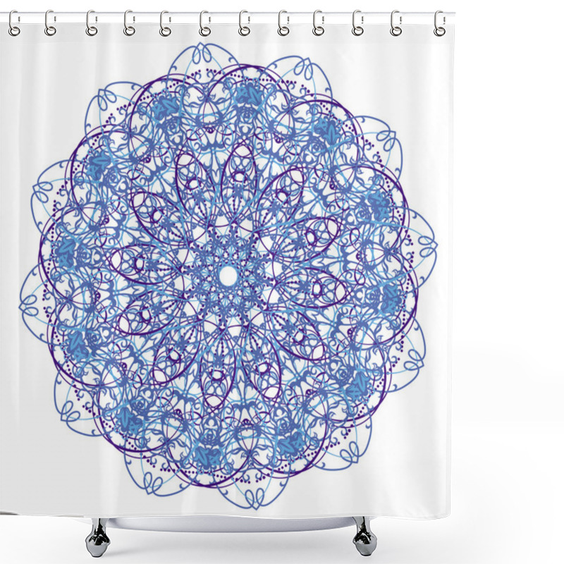 Personality  Abstract Christmas Snowflake Shower Curtains