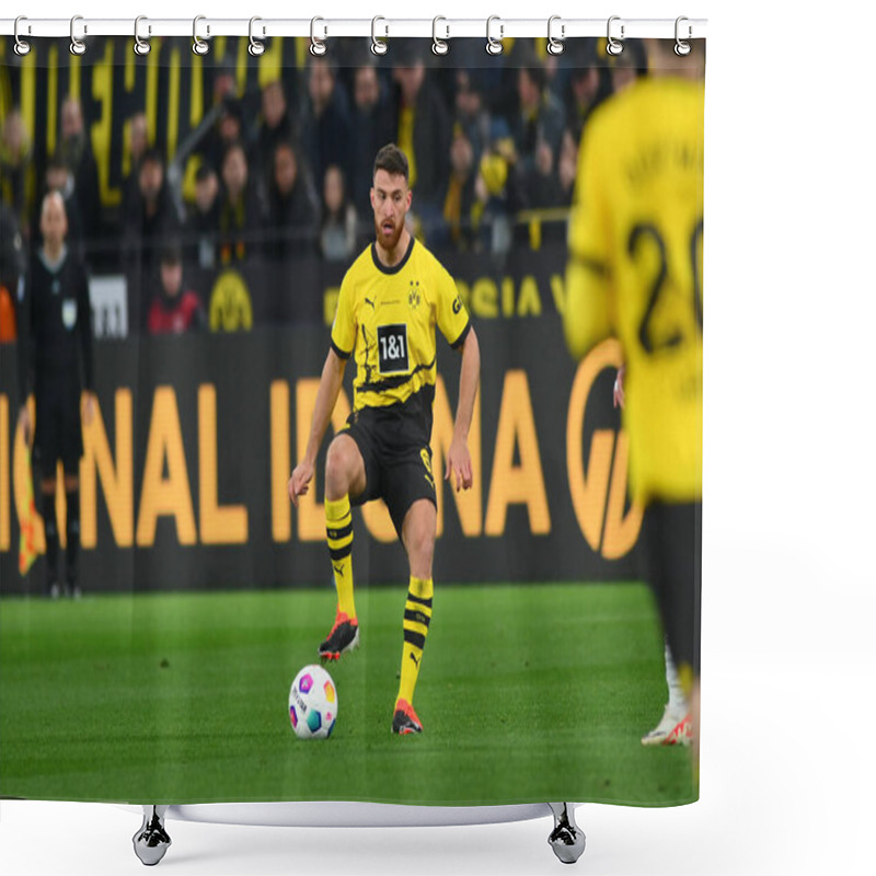 Personality  DORTMUND, GERMANY - 28 JANUARY, 2024: Salih Ozcan, The Football Match Of Bundesliga Borussia Dortmund Vs Bochum At Signal Iduna Park Shower Curtains