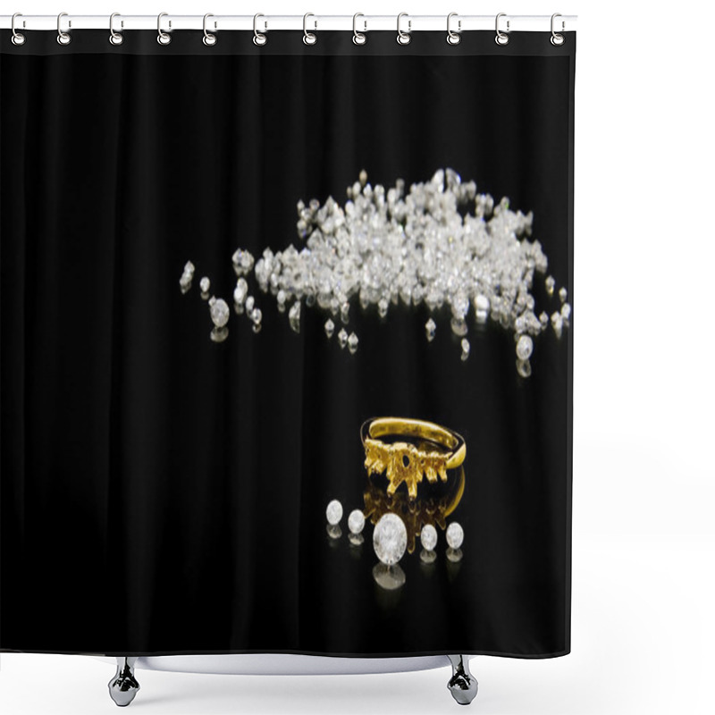 Personality  Diamond Ring Setting Shower Curtains