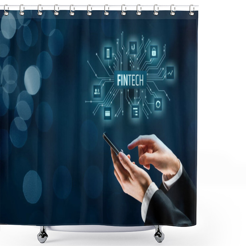 Personality  Fintech And Financial Technology Shower Curtains