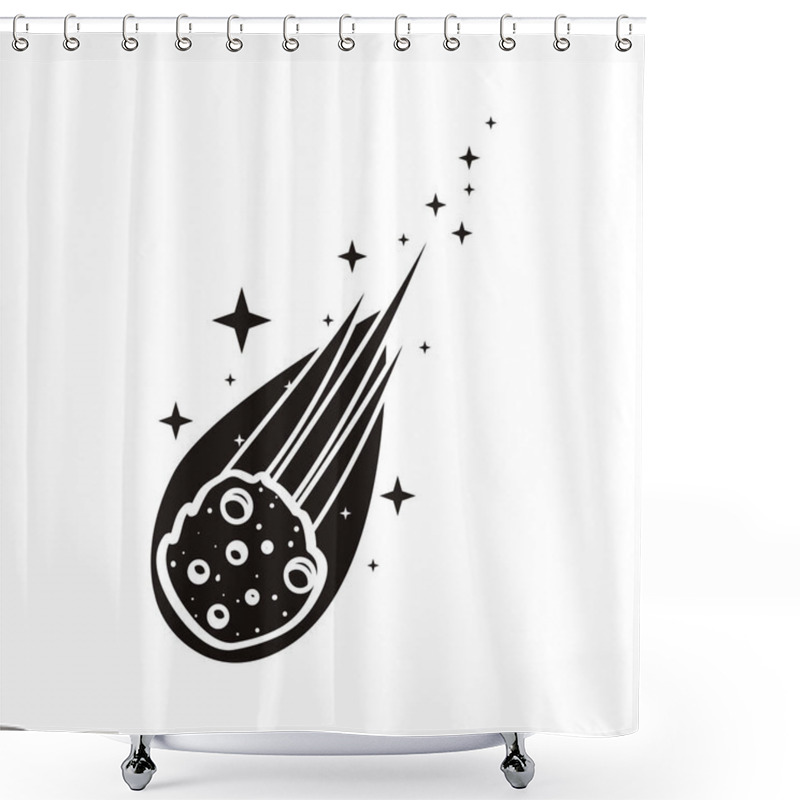 Personality  Flame Meteorite Icon Shower Curtains