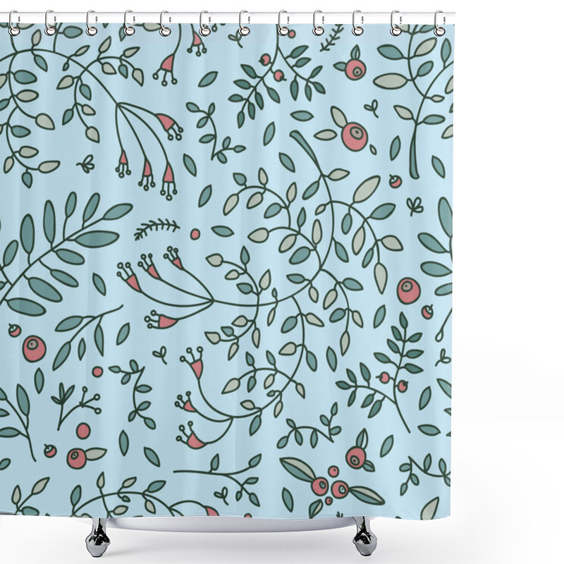 Personality  Vector Illustration And Pattern With Plants. Shower Curtains