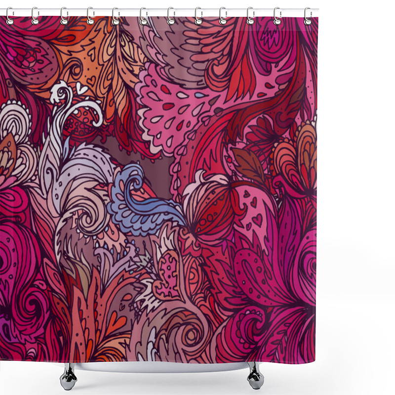 Personality  Floral Paisley Seamless Pattern Shower Curtains