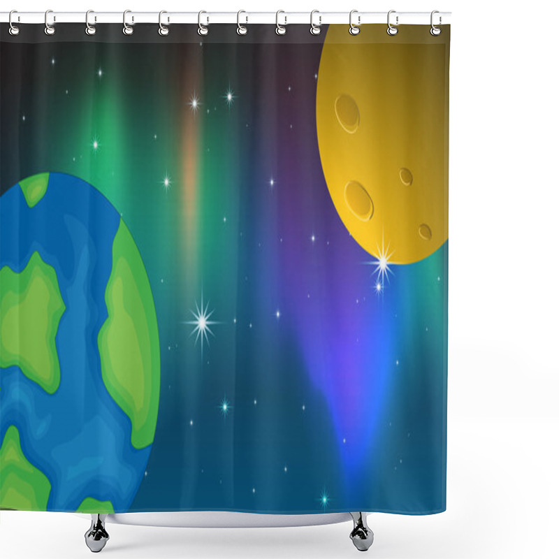 Personality  Planets Shower Curtains