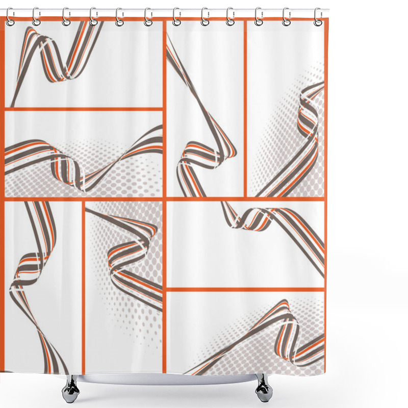 Personality  Abstract Wavy Backgrounds Shower Curtains