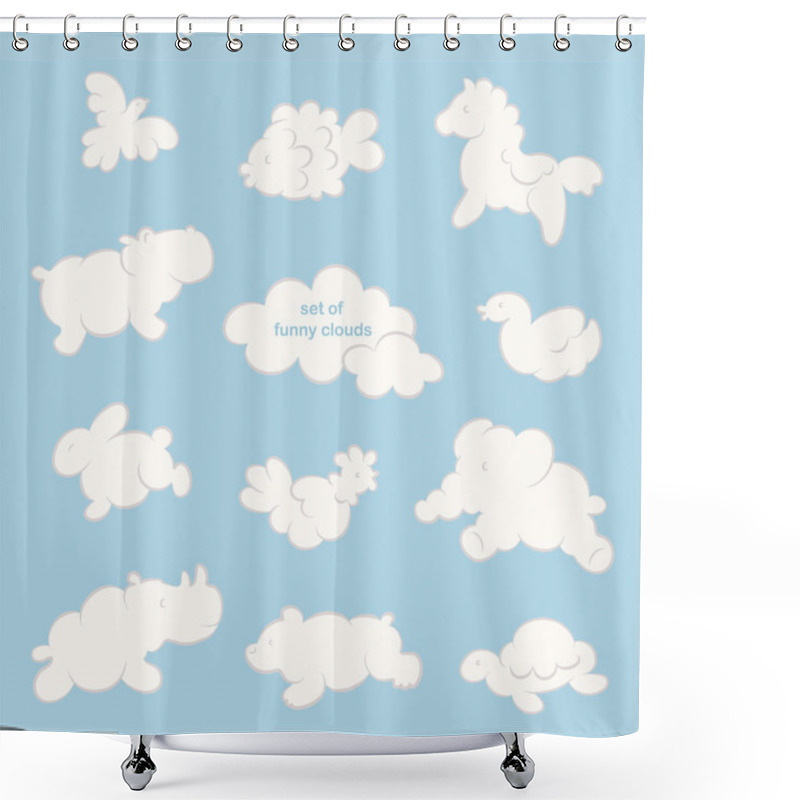 Personality  Funny Clouds Shower Curtains