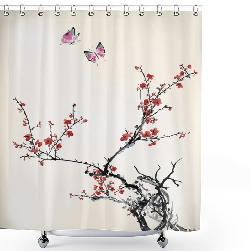 Personality  Ink Winter Sweet Shower Curtains