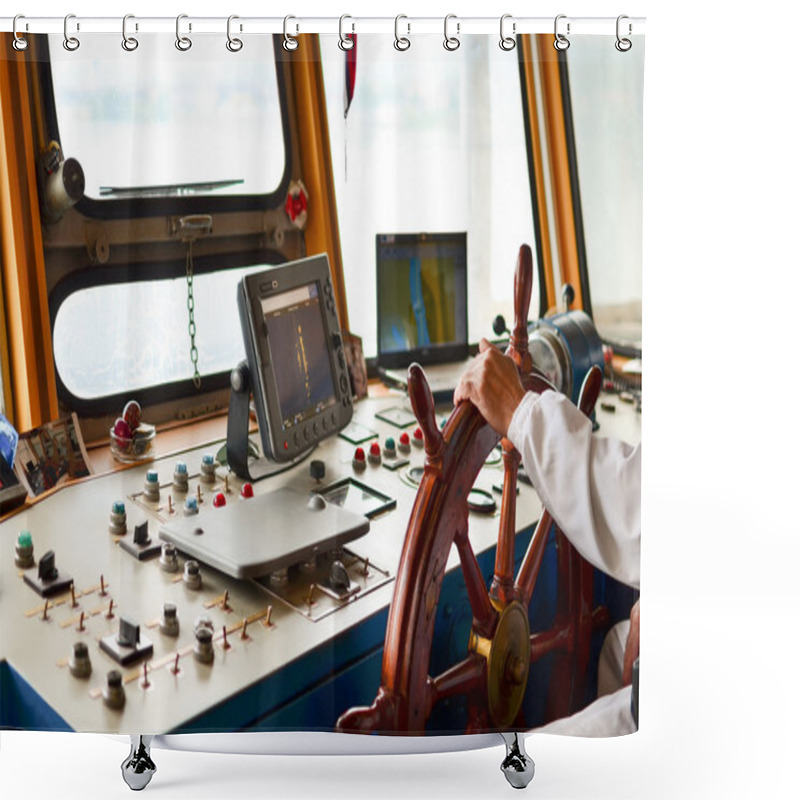 Personality  Ship Navigation Shower Curtains