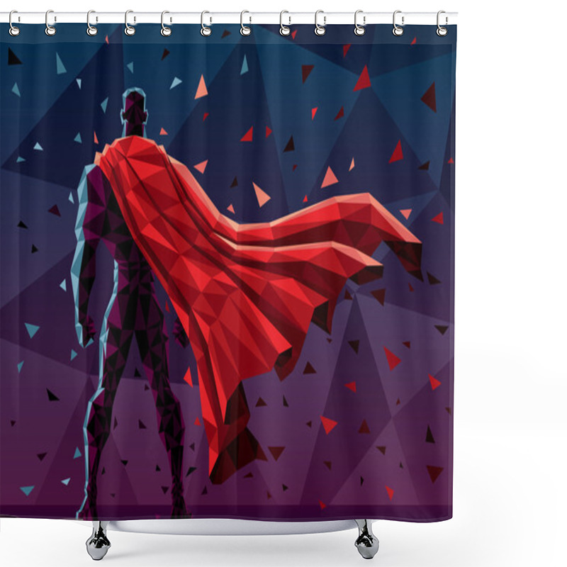 Personality  Abstract Illustration Of  Superhero Shower Curtains