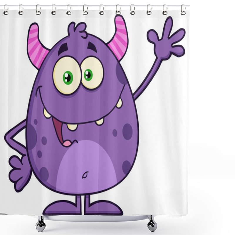 Personality  Funny Cute Monster Cartoon Character  Shower Curtains