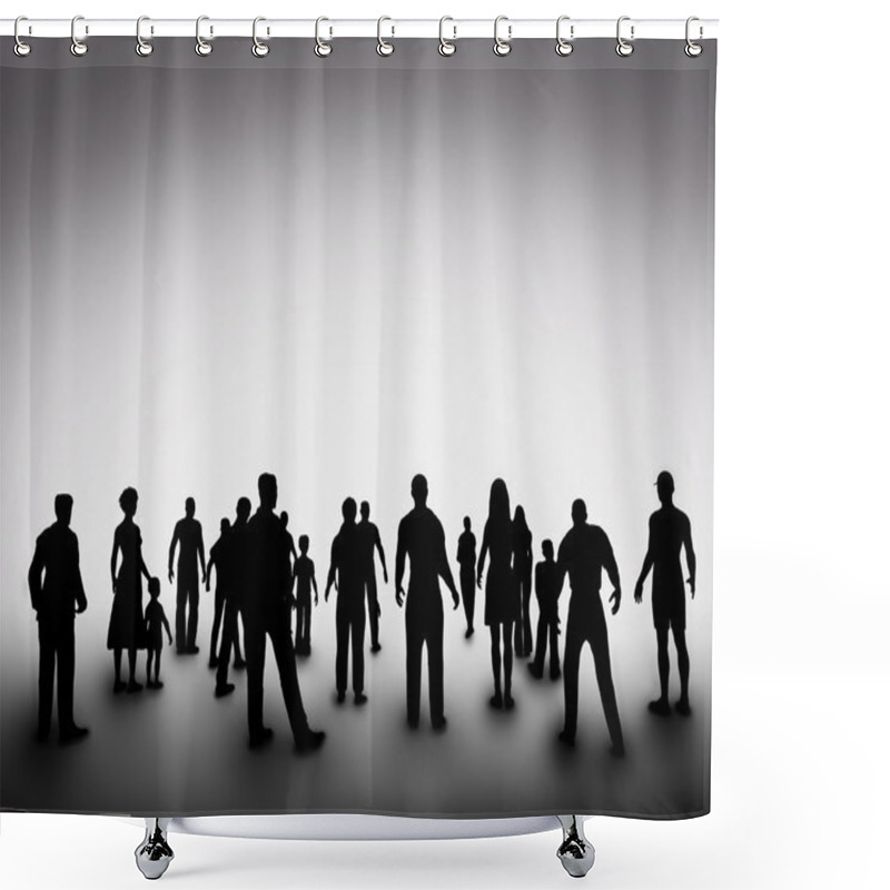 Personality  Various People Silhouettes. Shower Curtains